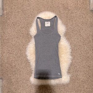 Abercrombie & Fitch ribbed tank top gray